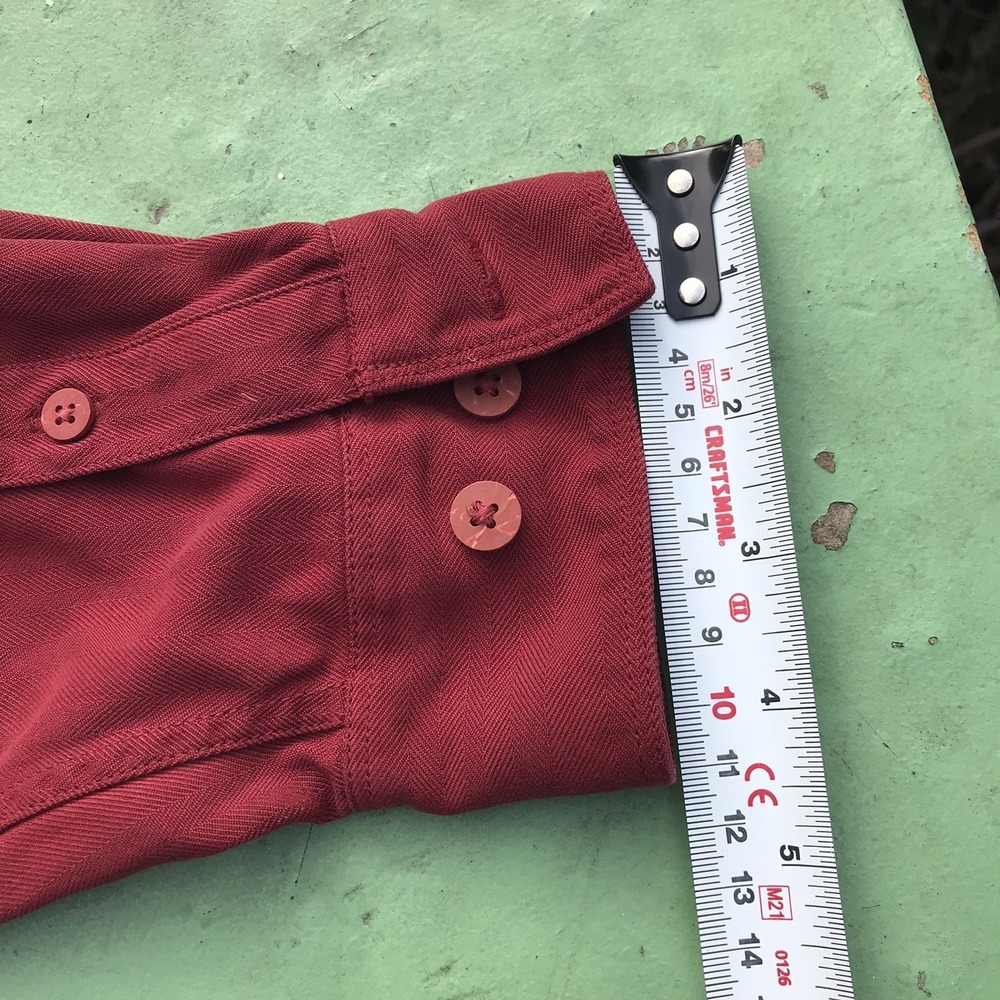 Tommy Bahama Mens Large Rose Red Button Up Shirt Long Sleeve Pocket 100% Silk - Picture 16 of 16